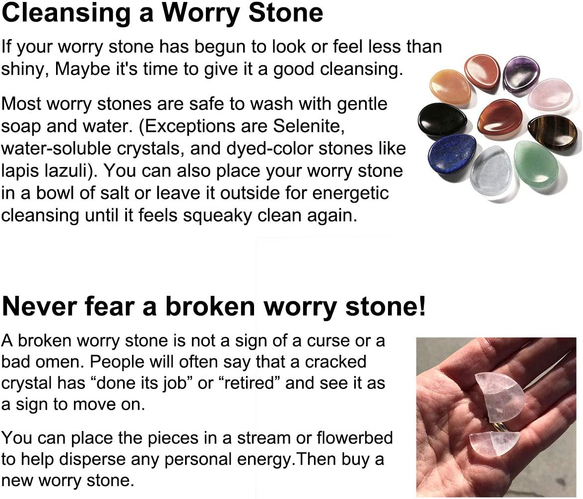 Tiger'S Eye Thumb Worry Stone Healing Crystal Pocket Palm Stone Worry Stones for Anxiety Stress Relief - Image 6