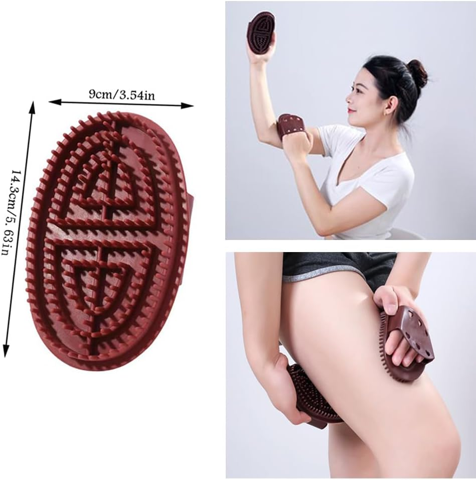 2 Pack Meridian Brush Massage Body Brush Essential Oil Applicator Tool for Lymphatic Drainage Massage Oil Application Absorption Scalp Full Body Relaxation Muscle Tension Relief Massage Therapy - Image 2