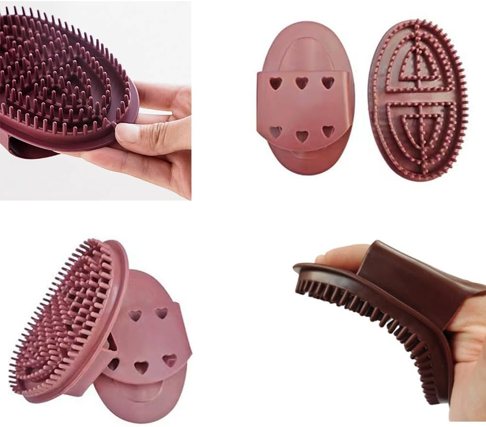 2 Pack Meridian Brush Massage Body Brush Essential Oil Applicator Tool for Lymphatic Drainage Massage Oil Application Absorption Scalp Full Body Relaxation Muscle Tension Relief Massage Therapy - Image 3