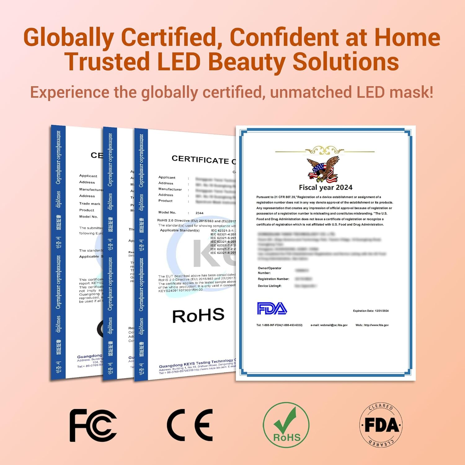 LED Face Mask Light Therapy, 4 Modes Portable Red Light Therapy for Face, 2000Mah Rechargeable Remote, Blue, Orange, 850NM Infrared & Red Light Mask, 400 Leds, Timing Function, at Home & Travel - Image 8