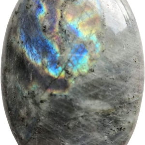 Natural Moonstone Oval Polished Worry Stones, Healing Crystal Indoor Fountain Stones Massage Energy Anxiety Relief Items
