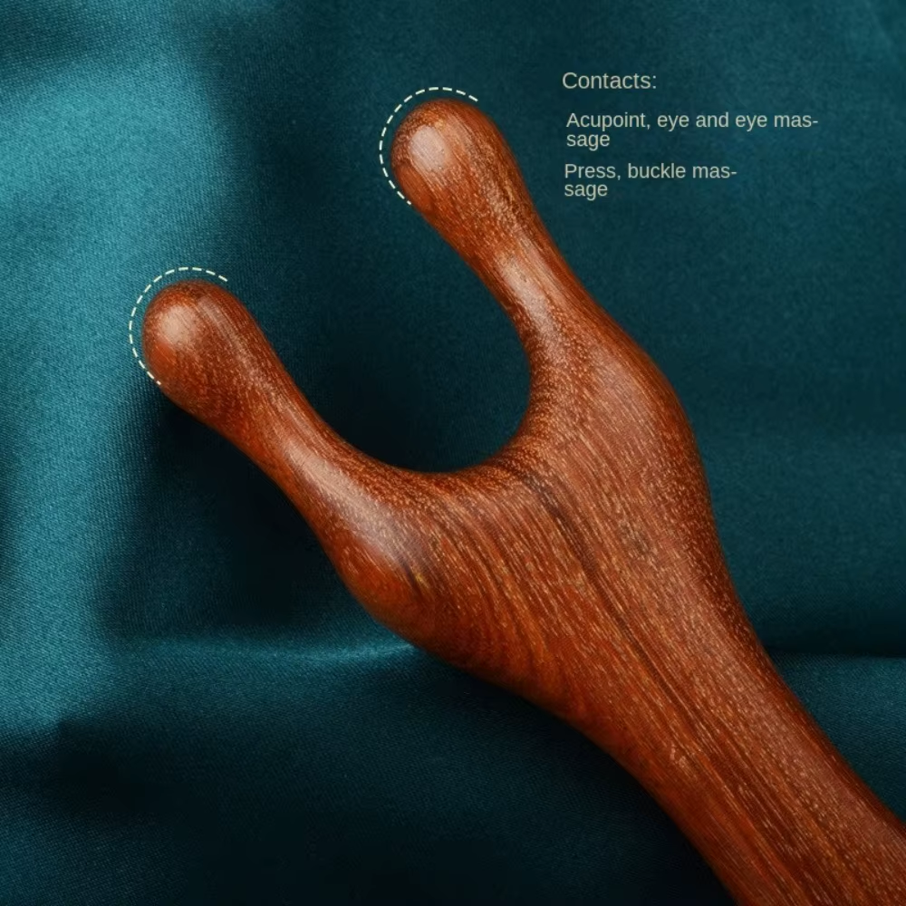 1Pc/2Pcs Double Headed Body Meridian Massage Comb Deer Antlers Sandalwood Wood Therapy Massage Comb Anti-Static Tool - Image 4