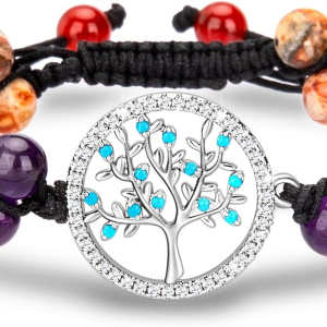 Chakra Bead Bracelets for Women - 8Mm 7 Chakra Bracelet with Real Stones Meditation Yoga Gemstone Jewelry